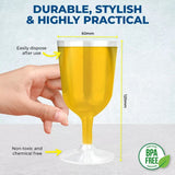 30PCE Wine Glasses Disposable Durable Leak Resistant Party Central  150ml