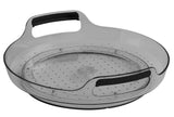 Madesmart Shallow Portable Turntable Non Slip Lined Base Plastic Grey 27cm