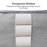 4X Large Clothes Quilt Blanket Storage Bag Fabric Home Organizer Zipper Box Bags - 4X Grey