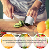 Stainless Steel Finger Hand Protector Guard Chop Safe Slice Knife Kitchen Tool