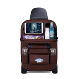 Back Seat Organizer Storage Foldable Table Tray  Box Cup Holder Coffee Colour