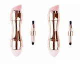 2PK Compact Makeup Brush Set 4in1 Cosmetic Portable Make up Clevinger