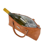 Sachi Wine Purse - Faux Leather Tan