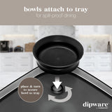 MadeSmart Dipware Large Serving Tray with 3 Bowls 39.4x25.4cm Carbon Black