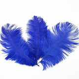 5pcs Ostrich Feather 25-30cm DIY Crafts Event Feathers Wedding Party Decor -Blue
