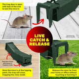 2 pieces Pest Control Mouse Trap Catch & Release Trap Door Mechanism
