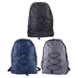 1pc Classic Backpack with Elastic Straps Hiking Camping Bag Travel  - Grey