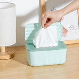 1PK Green Tissue Box Wet Wipes Dispenser Paper Storage Case With Lid Dustproof