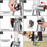 Kitchen Vegetable Food Manual Rotary Drum Grater Chopper Slicer Fruit Cutter