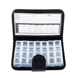 1PCE Pill Wallet Box Organiser Storage  1st Care Dispenser Leather Case