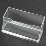 10pcs Clear Desktop Business Card Holder Display PMMA Stand Plastic Desk Shelf