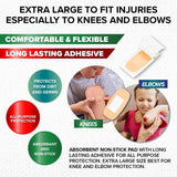 8pc Bandages Plastic Knee & Elbow Band Aids Bandage First Aid Latex Free