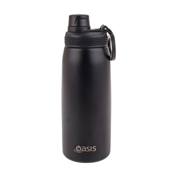 Oasis 780mL Double Wall Insulated Sports Bottle - Black