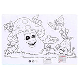 4PCE Dual Sided Jigsaw Puzzle With Colouring Pictures Party 42x28cm Assorted