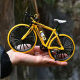 Bicycle Simulation Alloy Model Ornament Mini Toy Gift Mountain Bike Yellow