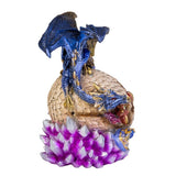 Dragon on Egg with Crystal Polyresin Yoga Meditation