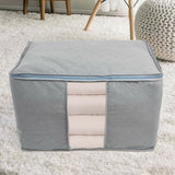 4X Large Clothes Quilt Blanket Storage Bag Fabric Home Organizer Zipper Box Bags - 4X Grey