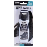 1PK Home Master Premium Black Shoe Polish Sponge Tip Water Resistant 75ml