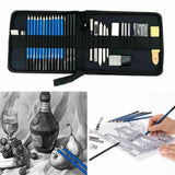 33PC Drawing Sketch Set Charcoal Pencil Eraser Art Craft Painting Sketching Kit