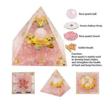 Pink Crystal Generator Pyramid Egyptian Healing Chakra Resin Gift Meditation