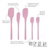 5 Piece Set Silicone Spatula Spoon Spoonula Tovolo Flex Core - Pink Sorbet