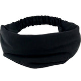 2PCS Yoga Hair Band Head Scarf Wrap Elastic Band Bandana Cap Black Headwrap