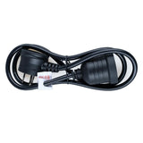 1PCE Piggy Back Extension Lead 1 Meter Black 240V 10A Max Load 2400W
