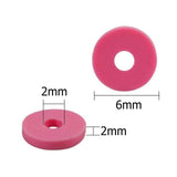 3200PCS Handmade Polymer Clay Beads 10 strands 6 mm Flat Round Eco-Friendly DIY