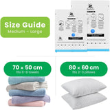 Vacuum Storage Bags Reusable space savers Pack of 8 (4 Large + 4 Medium)