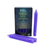 Pack of 20 Candle Magic Spell ABUDANCE Candles Rituals - Purple