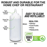 2PCE Squeeze Sauce Salad Dressing Bottles Home Master Clear Anti-Leak 800ml