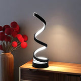 Spiral Table Lamp For Bedroom Office Nightstand Bookshelf Living Room Home Decor