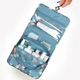 1pc Travel Cosmetic Makeup Bag Storage Bag Hanging Toiletry Organizer Blue