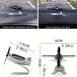 Solar Aircraft Airplane Creative Men's Car Decoration Car Interior Accessories