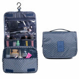1pc Travel Cosmetic Makeup Bag Storage Bag Hanging Toiletry Organizer Dark Blue