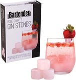Rose Quartz Gin Stones Set 6 Bartender Scotch Rock Drink Chill Bar Shot Ice