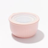 4 Pieces Round Nested Food Storage Set Freezer Safe Multicolour Lunch Box