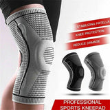 1 pair Knee Brace Knee Compression Sleeve Professional Sports Support Grey XL