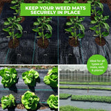 20PCE Garden Greens Weed Mat Pins Galvanised Steel Anti Rust 3mm x 150mm