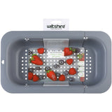 1PK Wiltshire Expandable Multi-Purpose Kitchen Sink Strainer Collander Basket