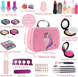 Kids Makeup Sets, Washable Makeup Kit Toys for Girls 5-8, Little Girls Real Make