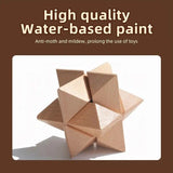 Beechwood Octagon Ball Puzzle Magic Brain Teasers Toy Intelligence Game Puzzles