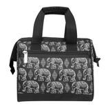 Sachi Insulated Lunch BagTote Storage School Work Recess Style 34 Boho Elephants