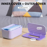 1PK Pink Tissue Box Wet Wipes Dispenser Paper Storage Case With Lid Dustproof