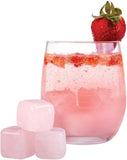 Rose Quartz Gin Stones Set 6 Bartender Scotch Rock Drink Chill Bar Shot Ice