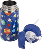 Oasis Double Wall Insulated Kids 400ml Drink Bottle Stainless Steel -Outer Space