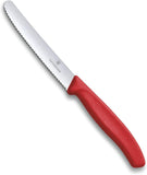 1PK Victorinox - Multi-Purpose Knife Red 11cm Kitchen Serrated
