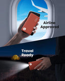 Power Bank Slimmest 10000Mah USB C Portable Charger Triple 3A High-Speed Orange