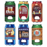 1PK Bottle Opener Magnetic Flat Can Shaped Beer Opener 6x12cm Assorted