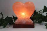 Heart Shape Salt Lamp Himalayan Crystal  Natural Night Light Rock Energy